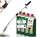 STAHLMANN®Unkrautvernichter inkl. Gaskartuschen - stabiler...