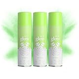 com-four® 3X Schneespray - Glow in The Dark - Sprühschnee zum Dekorieren zu Weihnachten - Schneespray leuchtet im Dunkeln - Fensterdeko Schneespray Leuchtend (Glow Spray)