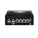Micro Firewall Appliance, Mini PC, PFSense, Mikrotik, OPNsense, VPN, Router PC, Alder Lake-N N200, RJ35, GPIO, HDMI, DP, 4 x 2.5GbE I226-V LAN, 8 x USB, 16G DDR5 RAM, 128G SSD