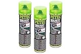 PETEC 71650 Seilfett Seilfettspray Drahtseilfett Zahnradfett Fettspray 3x 500ml