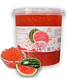 3KG Bubble Tea Perlen Wassermelone - Bubbletea Boba Perlen Set-Bubble Tea Perlen Bubbles - Super Ideen zum Selber Machen Bubble Tea und Fantastische Boba Partys