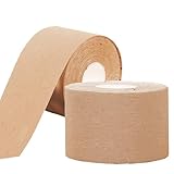NELLHOMY 2 Rollen Kinesiology Tape, Kinesiotapes Kinesio Tapes Sport Tape 5cm x 5m, Elastisch & Wasserfest Physio Tape Knie Tape für Schulter, Rücken, Knie, Ellenbogen und Nacken, Hautfarbe