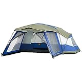 Outsunny Camping Zelt Kuppelzelt mit Vorraum 2 Fenster Zelt für 6-8 Personen Familienzelt für Trekking Festival PU3000mm Glasfaser 518 x 487 x 237 cm Blau