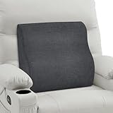 TANYOO Rückenkissen Lendenwirbelstütze für Sofa, Autositz, Rollstuhl Lendenwirbelkissen für Menschen unteren Rückenschmerzen mit Meomory Schaum Ergonomisches Lendenkissen Waschbarer Bezug Dunkelgrau