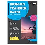 PPD 10xA4 Inkjet Premium Transferpapier für dunkles Textil, Bügeleisen und Transferpresse PPD-4-10