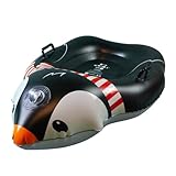 Habarri Rodelreifen, Aufblasbarer Schlitten aus verstärktem PVC, Schlitten mit Griffen, Snowtube für Kinder, Schneeschlitten CE-Zertifiziert, Aufblasbare Schlitten (Pinguin)