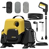Hochdruckreiniger mit 5-in-1Düse,Pressure Washer Druck Max100 bar,480 L/h Fördermenge, 5m Hochdruckschlauch,Druckreiniger Für Fahrrad, Haus, Terrasse,Auto