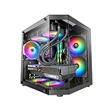 Mars Gaming MC100, ATX Gaming Gehäuse, 9 cm FRGB Lüfter, Convect-Cool Belüftung, Schwarz