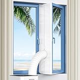 Klimaanlage Fensterabdichtung,400CM Fensterabdichtung für Mobile Klimageräte,Wasserdichter Hot Air Stop für Wäschetrockner, Ablufttrockner,Double Zip für Dachfenster, Flügelfenster