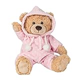 Teddy Hermann 91386 Teddy-Bär Schlafanzugbär rosa 30 cm, Kuscheltier, Plüschtier