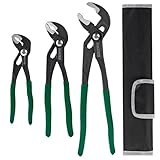 NAUKII 3 Stück Wasserpumpenzange Set 180mm/250mm/300mm Rohrzange Set Hohe Qualität‌ Pumpenzange für Reparaturen im Haushalt‌ Zangensatz