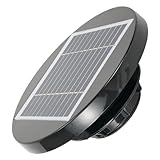 UTTASU Solar Ventilator, 200 mm Solar-Abluftventilator Solarbetriebener Dachventilator, Solarbetriebener Dachventilator Loft-Ventilator, für Wohnmobil, Marine, Wohnmobil, Schuppen, Anhänger