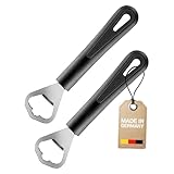 Westmark 2 Flaschenöffner/Kronkorkenöffner, Länge: je 17 cm, Stahl/Kunststoff, Gentle, Schwarz, 280822E4