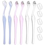 Augenbrauenrasierer, Mini-Trimmer, tragbar, Mini-Augenbrauenrasierer, Trimmer, Gesichtsrasierer für Gesichtshaar, Lippe, mit Sicherheitskappe für Gesichtshaar, Lippe, Make-up, Gesichtspflege, 6 Stück