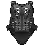 PELLOR Rennsport Weste Wirbelsäule Brustpanzer Schutzausrüstung Radfahren Motorrad WesteSkifahren Reiten Skateboarding Brust Rücken Beschützer Anti-Fall Gear, Schwarz, S