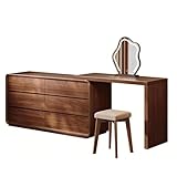 NexaGeniX Schminktisch mit Schubladen Schminkkommode aus massivem Holz, wunderschön gestaltet for Halbeck-Eleganz und geräumigen Aufbewahrungsschrank