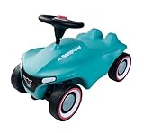 BIG Bobby Car Neo Azur - Rutschauto ab 1 Jahr, Azur-Blau, Auto für Kinder mit Flüsterreifen, Sicherheits-Lenkrad und Hupe, 1-5 Jahre (max. 50 kg)