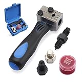 Wvoillty Doppel-Bördelwerkzeug für DIN Bremsleitungen, 4,75 mm(3/16') Universal Bremsleitungs-Bördelgerät-Satz, Bremsleitung Reparatursatz für Kupfer, Nickel und Stahlrohre,Kompatibel mit Autos, LKWs