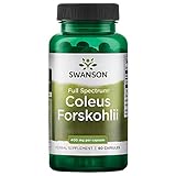 Swanson Full Spectrum Coleus Forskohlii (Forskolin), hochdosiert, 60 Kapseln, Laborgeprüft, Sojafrei, Glutenfrei, Ohne Gentechnik