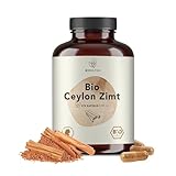 BIONUTRA® Ceylon Zimt Kapseln Bio (270 x 600 mg), hochdosiert, deutsche Herstellung, 4-Monatspackung, vegan, ohne Zusätze, kontrolliert biologisch