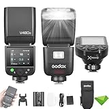 Godox V480 C V480-C TTL Blitz für Canon-Kameras mit Xproii-C-Trigger, GN50 1/8000 HSS, 1,7S-Recycle-Zeit, 2,4 g drahtloses, eingebaute Modellierungslicht, LIION-Batterie-Touchscreen-Speedlight