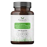 Cistus Incanus Kapseln - 200 Natürliche Zystrose Kapseln - Zystus - Hochwertiger Pflanzenextrakt - Unterstützung