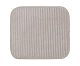 Gözze - Rutschfester Weicher Badeteppich, 100% Polyester, 50 x 45 cm - Taupe