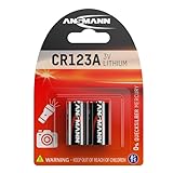 ANSMANN High Power Lithium Batterie CR123A 3V 2 Stück - ideal für Garagentoröffner, Alarmanlage, Miniradio, Funkauslöser für Kamera, Messgeräte