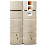 4rain Slim Regentonne Set 660 L, sandbeige, 2X Slim 330 L,...