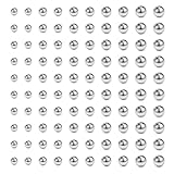 AVYRING 100 Stück Piercing Kugeln, Silber Edelstahl Ersatz Lippen Labret Rook Zungen Bauchnabel Barbell Septum Kugel Set für 16G 1,2mm Gewinde Piercing Schmuck 2,5mm 3mm 4mm 5mm 6mm Gemischt