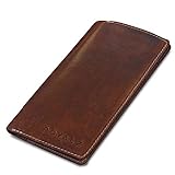 ROYALZ Vintage Leder Etui für Apple iPhone 11 PRO Schutzhülle (5,8 Zoll) 6 Kartenfächer Sleeve Case Ledertasche Hülle Portemonnaie, Farbe:Kara Braun