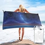 KFRXXZQB Northern Lights – Schnelltrocknendes Mikrofaser-Badetuch, schnelltrocknend, leicht, mit Karabiner, für Reisen, Strand, Fitnessstudio, 69,8 x 139,7 cm