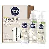 NIVEA MEN Sensitive Pro Menmalist Geschenkset, milde Pflegeprodukte mit nur 10 ausgewählten Inhaltsstoffen, Pflegeset mit Waschgel, Rasiercreme und Feuchtigkeitscreme