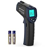 ERICKHILL Infrarot Thermometer -50℃~600℃ Berührungslose digitale Laser-Temperaturpistole LCD-Display mit Einstellbarer Emissionsgrad - für Kochen/Barbecue/Gefrierschrank/Industrie, Schwarz Blau