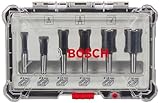 Bosch Professional 6tlg. Nutfräser Set (für Holz, Zubehör...