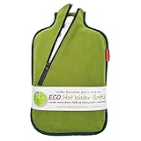 Hugo Frosch Öko-Wärmflasche 2,0 l mit Softshell-Bezug Grün
