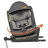 Jovikids 360° Drehbar Kindersitz mit ISOFIX, i-Size 40-150cm(ab Geburt -12 Jahre) Baby Autositz Reboarder mit Liegefunktion & Abnehmbar Vordach, ECE R129