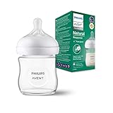 Philips Avent Babyflasche Natural Response aus Glas - 120 ml...