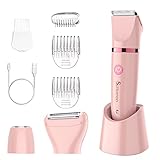 Scttomon Elektrische Bikini Trimmer Rasierer Set für Frauen Körperhaartrimmer Nass/Trocken Lady Face Body Shaver Razor Groomer Wasserdicht Schnurlos 3 in 1