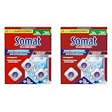 Somat Maschinenreiniger Tabs Anti-Kalk (12 WL), Spülmaschinenreiniger für monatlichen Gebrauch, Reinigungs-Tabs für die Spülmaschine, kein extra Spülgang (Packung mit 2)