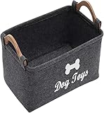 TSQZE Aufbewahrungskorb Für Hundespielzeug, Filz Aufbewahrungsbox, Faltbare Spielzeugkiste Für Hund Mit Griff, Für in Dem Tierbedarf Und Haustierspielzeug Aufbewahrt Werden
