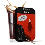 Wunder Zahnstocher mit Geschmack - Cola - 100 Stück in edler Metallbox - intensiver Geschmack - frischer Atem - gegen Nägelkauen & Rauchentwöhnung - Alternative zu Kaugummi - zuckerfrei, vegan