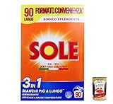 Sole Bianco Splendente Waschpulver für Waschmaschinen, 90 Waschgänge, 4,5 kg, professionelle Formel, tiefenreinigend, verleiht Kleidung ab der ersten Wäsche Weichheit + Italian gourmet polpa 400g