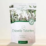 VivaNutria Bio Chlorella Presslinge 500g | aus kontrolliert biologischem Anbau I 2000 Chlorella Tabletten ohne Zusätze - rein & natürlich I schonend verarbeitet | Rohkostqualität | vegan