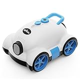 MEANFUN Pool-Roboter, hält 150 Minuten und reinigt 2152 Quadratmeter für oberirdische Saugroboter – 9000 mAh schnurlos, automatisches Parken, Innenpool-Reinigungswerkzeuge, PC02, Weiß