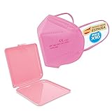 ENERGY FUSION Maskenbox + 10st Masken im Set | Aufbewahrungsbox für Masken + 10 Masken | Maskenboxen | Perfekt für Unterwegs Schule Büro (PINK 10)