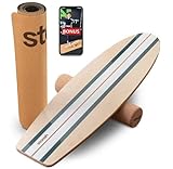 STAASH® Balance Board kit 3in1 + BONUS VIDEOS - Balance-Board für Fitness, Yoga & Rehabilitation - Handgemacht