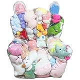 CAKEEYUM Sitzsack, Stofftier-Aufbewahrung, wasserdichter, durchsichtiger PVC-Sitzsack mit Reißverschluss, stopfbar für Stofftiere, Aufbewahrung für die Organisation von Kinderzimmern, Tier, für A