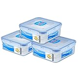 LocknLock PP Classic Vorratsdosen Set 3tlg., 3x 870ml, Vorratsdosen mit Deckel luftdicht & auslaufsicher, Gefrier-, Spülmaschinen- & Mikrowellengeeignete Meal Prep Boxen BPA-frei