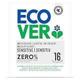 Ecover ZERO Waschpulver (1,2 kg/16 Waschladungen), Sensitiv Waschmittel mit pflanzenbasierten Inhaltsstoffen, Waschmittel Pulver für Allergiker und empfindliche Haut